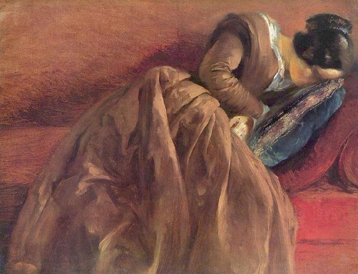 Adolph von Menzel Menzel's sister Emilie, sleeping